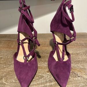 SCHUTZ Berry Suede Heels